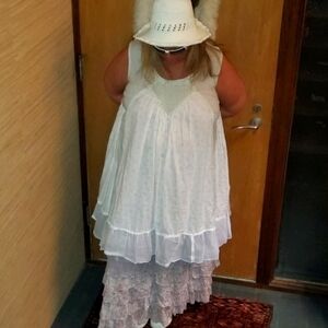 💥SOLD💥Les Ours Cotton Voile Rose Bud Long Tank